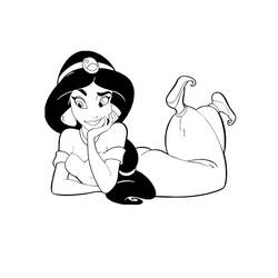 Dibujo para colorear: Jasmine (Personajes de Dibujos Animados) #178616 - Dibujos para Colorear e Imprimir Gratis