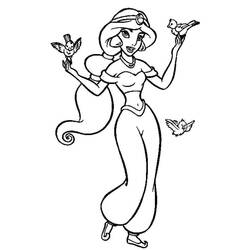 Dibujo para colorear: Jasmine (Personajes de Dibujos Animados) #178619 - Dibujos para Colorear e Imprimir Gratis