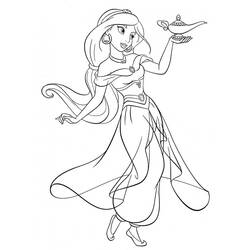 Dibujo para colorear: Jasmine (Personajes de Dibujos Animados) #178620 - Dibujos para Colorear e Imprimir Gratis