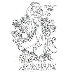Dibujo para colorear: Jasmine (Personajes de Dibujos Animados) #178621 - Dibujos para Colorear e Imprimir Gratis