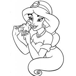 Dibujo para colorear: Jasmine (Personajes de Dibujos Animados) #178622 - Dibujos para Colorear e Imprimir Gratis