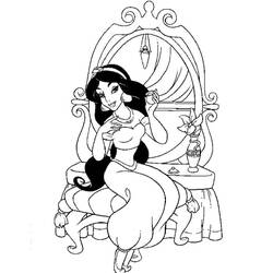Dibujo para colorear: Jasmine (Personajes de Dibujos Animados) #178626 - Dibujos para Colorear e Imprimir Gratis