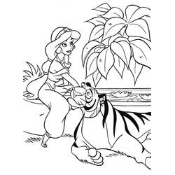 Dibujo para colorear: Jasmine (Personajes de Dibujos Animados) #178628 - Dibujos para Colorear e Imprimir Gratis