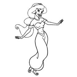 Dibujo para colorear: Jasmine (Personajes de Dibujos Animados) #178631 - Dibujos para Colorear e Imprimir Gratis