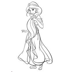 Dibujo para colorear: Jasmine (Personajes de Dibujos Animados) #178635 - Dibujos para Colorear e Imprimir Gratis