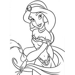 Dibujo para colorear: Jasmine (Personajes de Dibujos Animados) #178638 - Dibujos para Colorear e Imprimir Gratis