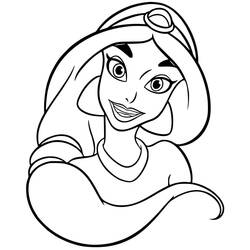 Dibujo para colorear: Jasmine (Personajes de Dibujos Animados) #178639 - Dibujos para Colorear e Imprimir Gratis
