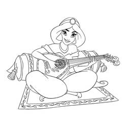 Dibujo para colorear: Jasmine (Personajes de Dibujos Animados) #178640 - Dibujos para Colorear e Imprimir Gratis