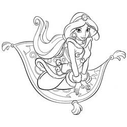 Dibujo para colorear: Jasmine (Personajes de Dibujos Animados) #178642 - Dibujos para Colorear e Imprimir Gratis