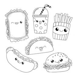 Dibujo para colorear: Kawaii (Personajes de Dibujos Animados) #178112 - Dibujos para Colorear e Imprimir Gratis