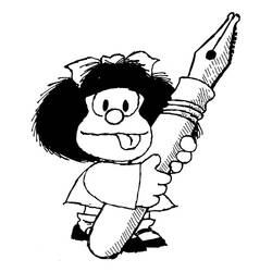 Dibujo para colorear: Mafalda (Personajes de Dibujos Animados) #213284 - Dibujos para Colorear e Imprimir Gratis