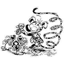 Dibujo para colorear: Marsupilami (Personajes de Dibujos Animados) #50087 - Dibujos para Colorear e Imprimir Gratis