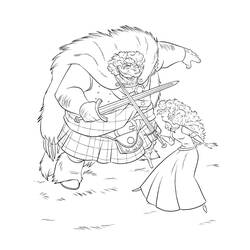Dibujo para colorear: Mérida (Valiente) (Personajes de Dibujos Animados) #182245 - Dibujos para Colorear e Imprimir Gratis
