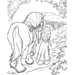 Dibujo para colorear: Mérida (Valiente) (Personajes de Dibujos Animados) #182250 - Dibujos para Colorear e Imprimir Gratis