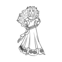 Dibujo para colorear: Mérida (Valiente) (Personajes de Dibujos Animados) #182253 - Dibujos para Colorear e Imprimir Gratis