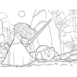 Dibujo para colorear: Mérida (Valiente) (Personajes de Dibujos Animados) #182255 - Dibujos para Colorear e Imprimir Gratis