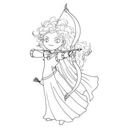 Dibujo para colorear: Mérida (Valiente) (Personajes de Dibujos Animados) #182259 - Dibujos para Colorear e Imprimir Gratis