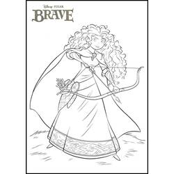 Dibujo para colorear: Mérida (Valiente) (Personajes de Dibujos Animados) #182267 - Dibujos para Colorear e Imprimir Gratis