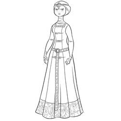 Dibujo para colorear: Mérida (Valiente) (Personajes de Dibujos Animados) #182272 - Dibujos para Colorear e Imprimir Gratis