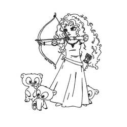Dibujo para colorear: Mérida (Valiente) (Personajes de Dibujos Animados) #182273 - Dibujos para Colorear e Imprimir Gratis