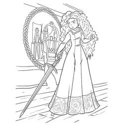 Dibujo para colorear: Mérida (Valiente) (Personajes de Dibujos Animados) #182277 - Dibujos para Colorear e Imprimir Gratis