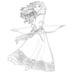 Dibujo para colorear: Mérida (Valiente) (Personajes de Dibujos Animados) #182278 - Dibujos para Colorear e Imprimir Gratis