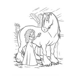 Dibujo para colorear: Mérida (Valiente) (Personajes de Dibujos Animados) #182281 - Dibujos para Colorear e Imprimir Gratis