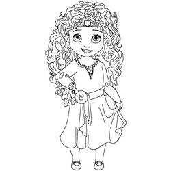 Dibujo para colorear: Mérida (Valiente) (Personajes de Dibujos Animados) #182284 - Dibujos para Colorear e Imprimir Gratis