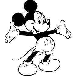 Dibujo para colorear: Mickey Mouse (Personajes de Dibujos Animados) #170092 - Dibujos para Colorear e Imprimir Gratis