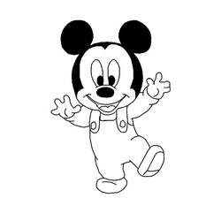 Dibujo para colorear: Mickey Mouse (Personajes de Dibujos Animados) #170093 - Dibujos para Colorear e Imprimir Gratis