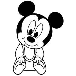 Dibujo para colorear: Mickey Mouse (Personajes de Dibujos Animados) #170100 - Dibujos para Colorear e Imprimir Gratis