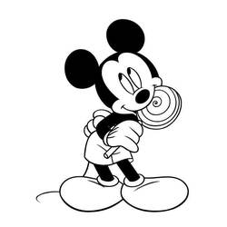 Dibujo para colorear: Mickey Mouse (Personajes de Dibujos Animados) #170105 - Dibujos para Colorear e Imprimir Gratis