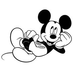 Dibujo para colorear: Mickey Mouse (Personajes de Dibujos Animados) #170106 - Dibujos para Colorear e Imprimir Gratis