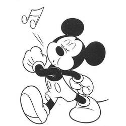 Dibujo para colorear: Mickey Mouse (Personajes de Dibujos Animados) #170130 - Dibujos para Colorear e Imprimir Gratis