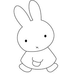 Dibujo para colorear: Miffy (Personajes de Dibujos Animados) #202763 - Dibujos para Colorear e Imprimir Gratis