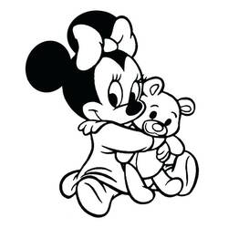 Dibujo para colorear: Minnie (Personajes de Dibujos Animados) #179504 - Dibujos para Colorear e Imprimir Gratis