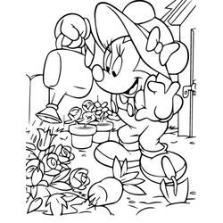 Dibujo para colorear: Minnie (Personajes de Dibujos Animados) #179506 - Dibujos para Colorear e Imprimir Gratis