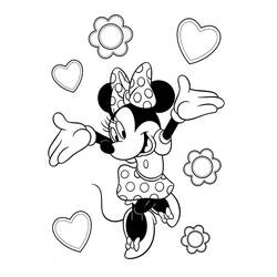 Dibujo para colorear: Minnie (Personajes de Dibujos Animados) #179512 - Dibujos para Colorear e Imprimir Gratis