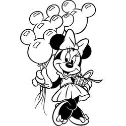 Dibujo para colorear: Minnie (Personajes de Dibujos Animados) #179513 - Dibujos para Colorear e Imprimir Gratis
