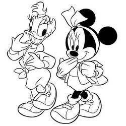 Dibujo para colorear: Minnie (Personajes de Dibujos Animados) #214933 - Dibujos para Colorear e Imprimir Gratis