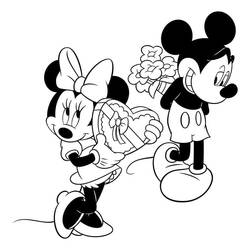 Dibujo para colorear: Minnie (Personajes de Dibujos Animados) #214935 - Dibujos para Colorear e Imprimir Gratis