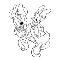 Dibujo para colorear: Minnie (Personajes de Dibujos Animados) #214940 - Dibujos para Colorear e Imprimir Gratis