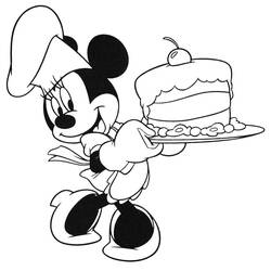 Dibujo para colorear: Minnie (Personajes de Dibujos Animados) #214941 - Dibujos para Colorear e Imprimir Gratis