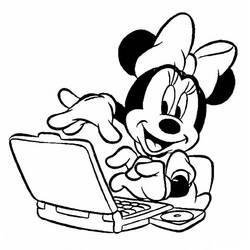 Dibujo para colorear: Minnie (Personajes de Dibujos Animados) #214942 - Dibujos para Colorear e Imprimir Gratis