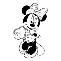 Dibujo para colorear: Minnie (Personajes de Dibujos Animados) #214947 - Dibujos para Colorear e Imprimir Gratis