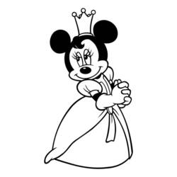 Dibujo para colorear: Minnie (Personajes de Dibujos Animados) #214950 - Dibujos para Colorear e Imprimir Gratis