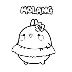 Dibujo para colorear: Molang (Personajes de Dibujos Animados) #209147 - Dibujos para Colorear e Imprimir Gratis