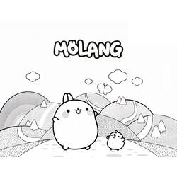 Dibujo para colorear: Molang (Personajes de Dibujos Animados) #209148 - Dibujos para Colorear e Imprimir Gratis