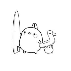Dibujo para colorear: Molang (Personajes de Dibujos Animados) #209149 - Dibujos para Colorear e Imprimir Gratis