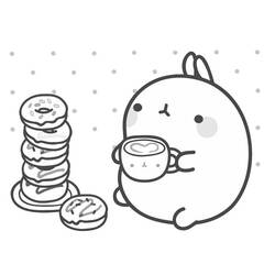 Dibujo para colorear: Molang (Personajes de Dibujos Animados) #209157 - Dibujos para Colorear e Imprimir Gratis